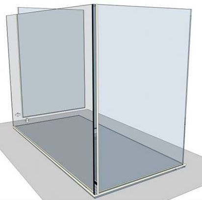 Нанеся клей, стенку прикладываем к дну аквариума Нанеся клей, стенку прикладываем к дну аквариума