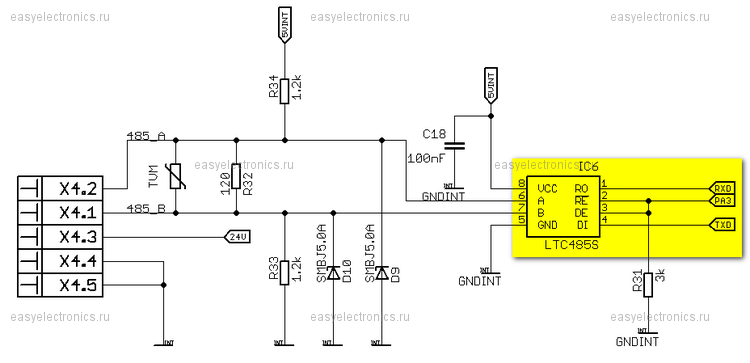 Интерфейс RS-485 Интерфейс RS-485