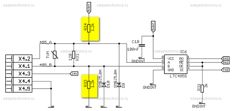 Интерфейс RS-485 Интерфейс RS-485