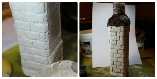 Украшение (декупаж) подарочной бутылки для праздничного стола своими руками Украшение (декупаж) подарочной бутылки для праздничного стола своими руками