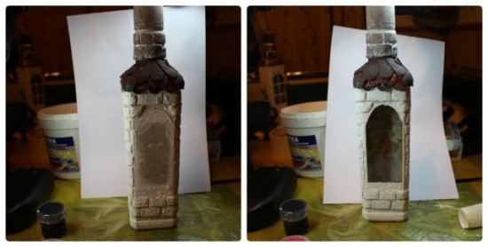 Украшение (декупаж) подарочной бутылки для праздничного стола своими руками Украшение (декупаж) подарочной бутылки для праздничного стола своими руками