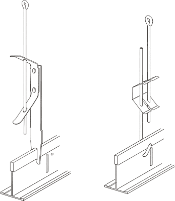 Регулировка высоты реек потолка происходит с помощью быстрозажимного клипа Регулировка высоты реек потолка происходит с помощью быстрозажимного клипа