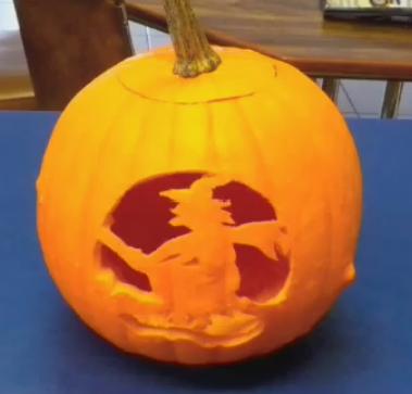 Светильник из тыквы